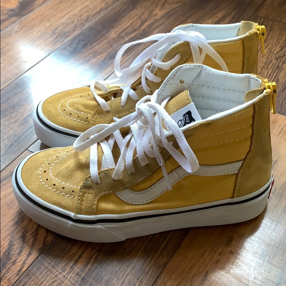Vans Kids SK8-HI ZIP Yellow Sneakers